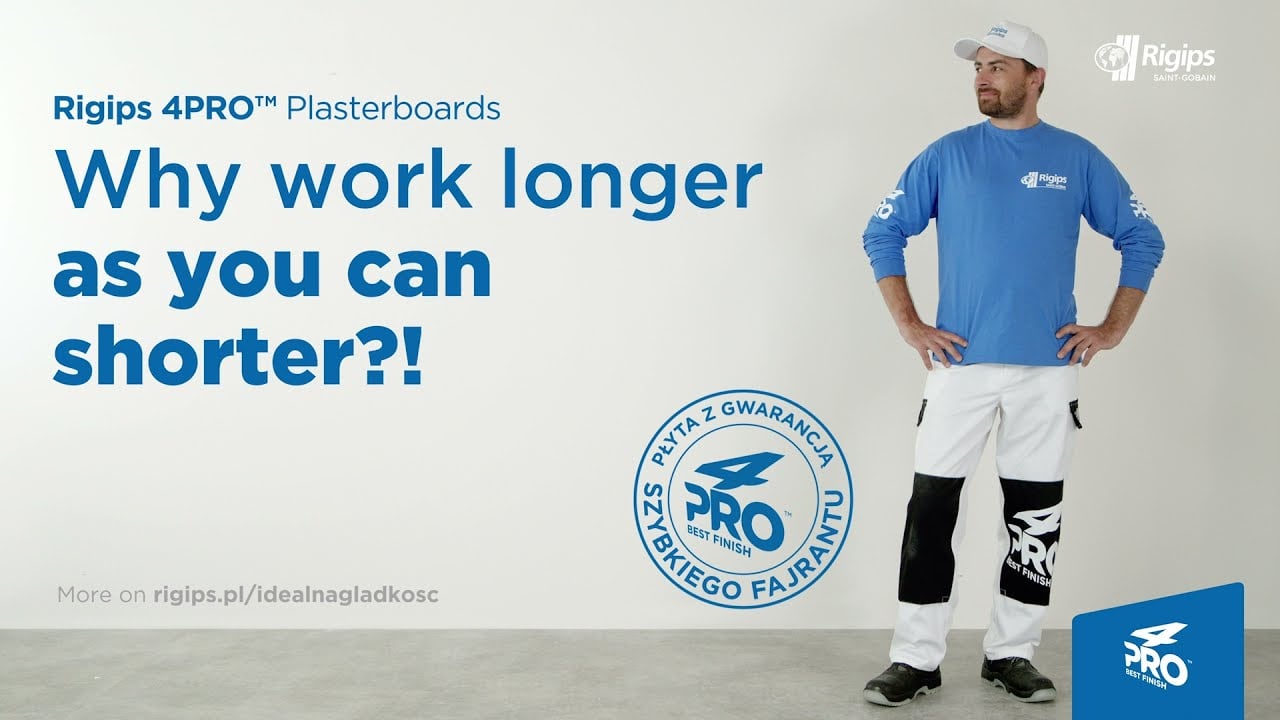 Rigips 4PRO™  plasterboards - why work longer as you can shorter? thumbnail